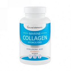 Морской гидролизованный коллаген (Marine Collagen)с гиалуроновой кислотой и витамином С, концентрат пищевой 120 капсул